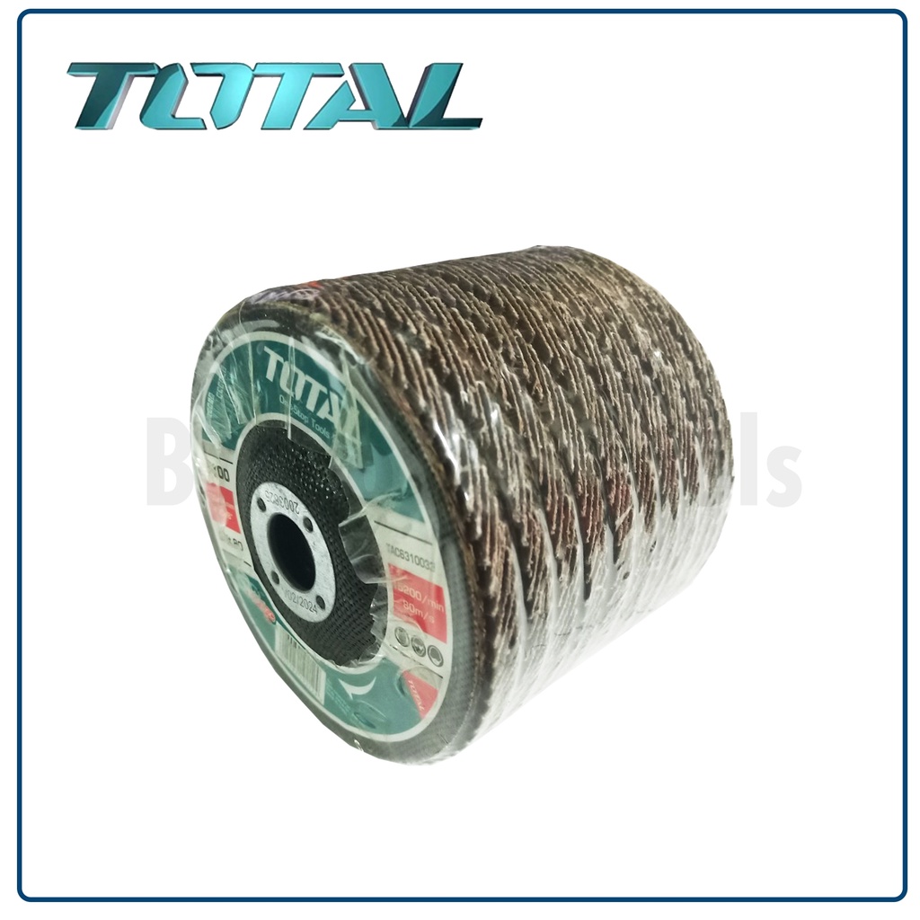 total-ผ้าทรายเรียงซ้อน-1-ใบ-หลังแข็ง-4-นิ้ว-เบอร์-80-รุ่น-tac6310033-flap-disc-กระดาษทรายเรียงซ้อน-ดีเยี่ยม