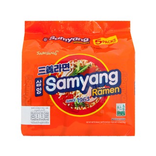 สินค้า Samyang Ramen Original ซัมยัง ราเมง ออริจินอล 120 กรัม แพ็ค 5 ซอง