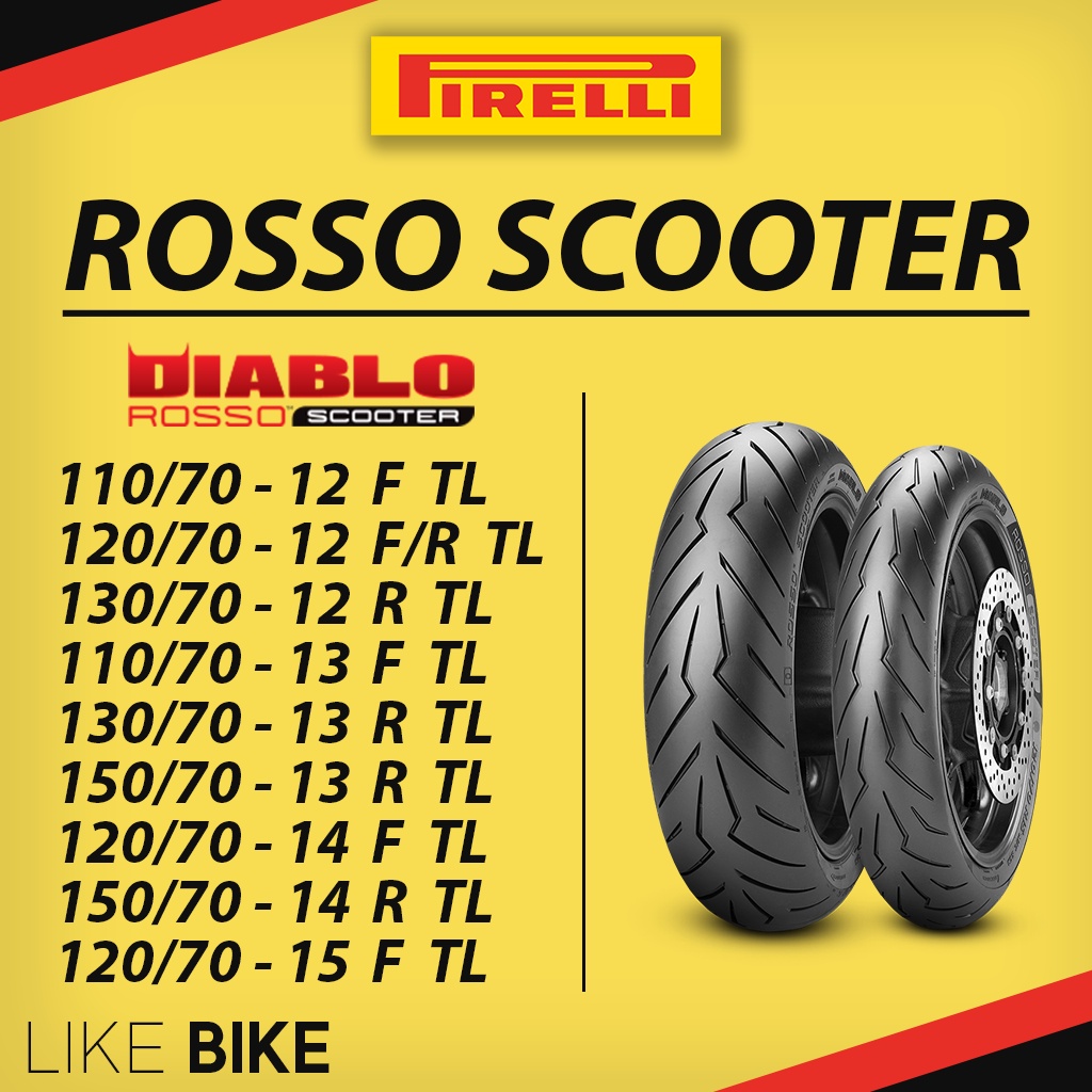 ยาง Pirelli Diablo Rosso Scooter ขอบ 10 12 13 14 15 พีรารี่ ยางรถมอเตอ ...