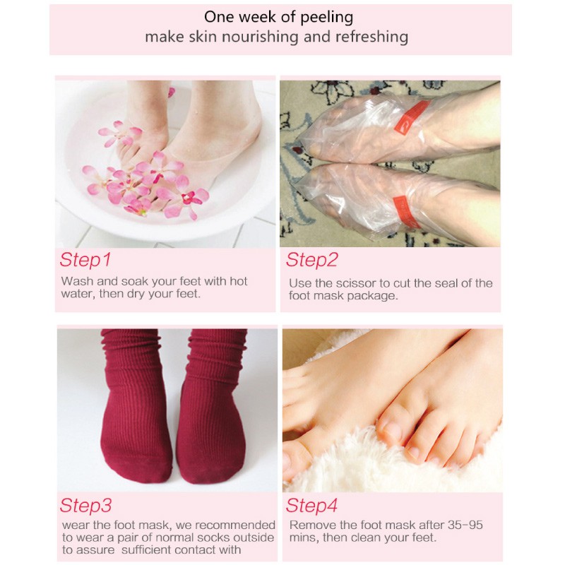 efero-rose-foot-mask-มาส์กลอกเท้า-ปรับเท้านุ่มเหมือนเท้าเด็ก-แก้ปัญหาเท้าด้าน