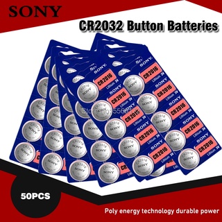 50PCS/LOT SONY CR2016 Lithium Battery 3V cr 2016 Button Battery Watch Car Key Coin Cell Batteries 2016 DL2016 ECR2016