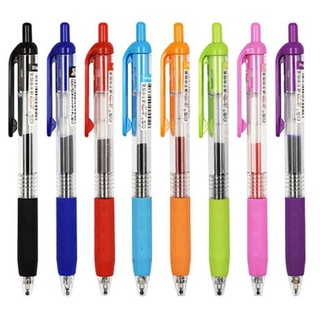 สินค้า (ราคาต่อด้าม)ปากกาเจล ลูกลื่น 8 สี แบบกด 0.5mm เขียนลื่น มีให้เลือก 8 สี ปากกา ปากกาสี เครื่องเขียน อุปกรณ์การเรียน