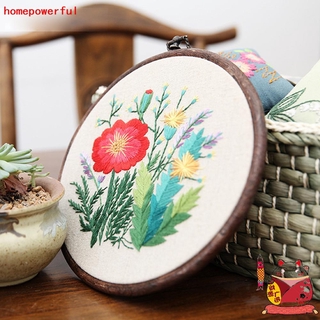 สินค้า HF ชุดปักดอกไม้ DIY พร้อมห่วงแขวนงานฝีมือเย็บปักถักร้อยชุดปักครอสติชผ้าฝ้ายเย็บปักถักร้อยภาพวาดเย็บปักถักร้อย