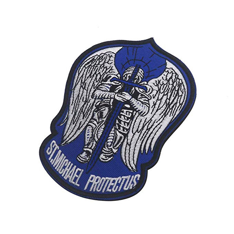 st-saint-michael-protect-us-embroidered-patch-tactical-military-army-operator-patches-with-hook-and-loop-fastener-backing