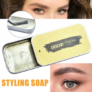 Eyebrow Shaping Soap Long-lasting Kit Eye Brow Styling Gel Wax w/ Brush