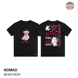 เสื้อยืดสตาร์ยุโรปและอเมริกาHXM0 //เสื้อยืด Oversize ลายสตรีท LILPEEP  NOMAD เสื้อผู้ชาย/ผู้หญิง! S-5XL