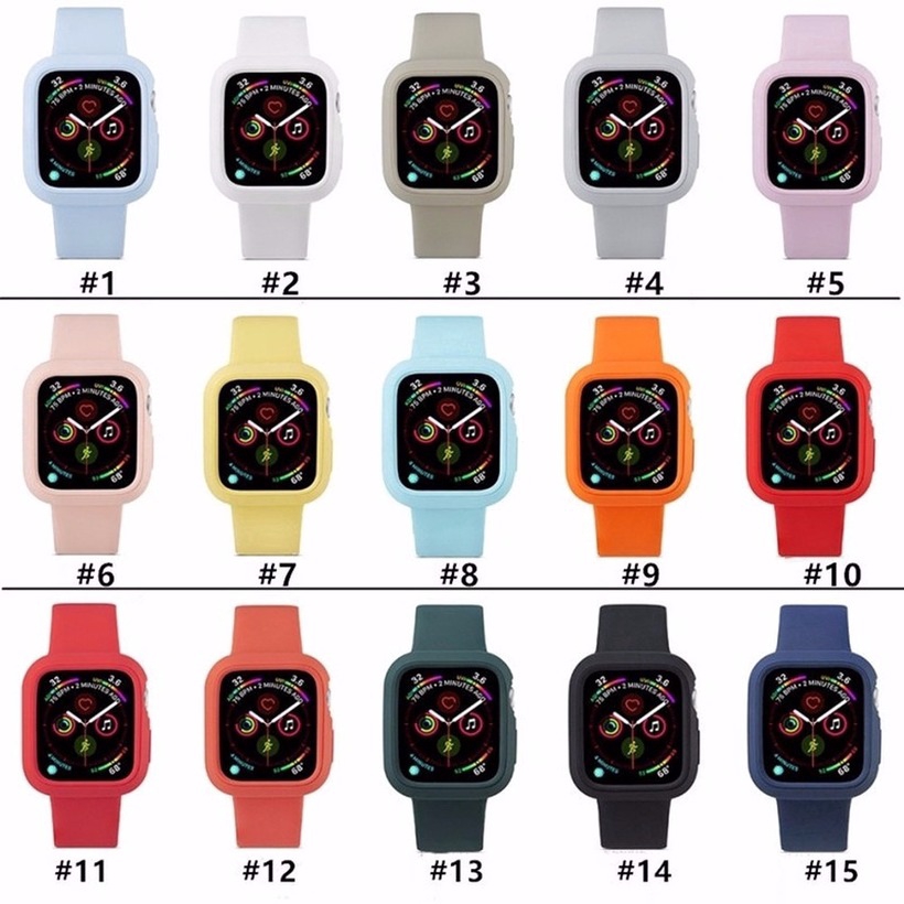 ภาพหน้าปกสินค้าสายนาฬิกาข้อมือซิลิโคนสําหรับ apple watch iwatch 5 4 3 2 1 38/42/44/40 มม 2 in 1