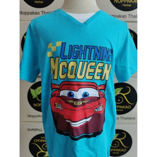 เสื้อยืดคอวี palomino ลาย lighting mcqueen เนื้อผ้าดี size 110(4-6y),122(6-8y)