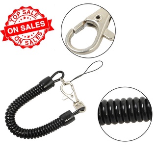 Tactical Elastic Rope Anti-lost Keychain Retractable Spring Plastic Phone Tool Gear Security S8S4