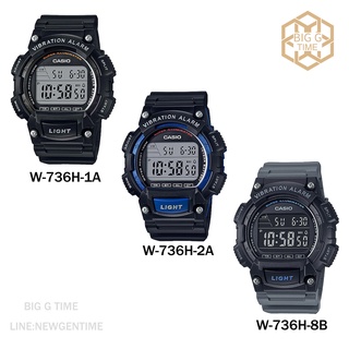 นาฬิกา casio ของแท้100% casioผู้ชาย นาฬิกาผู้ชาย W-736H-1A/W-736H-2A/W-736H-8B รับประกัน 1 ปี