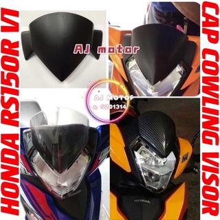 Rs150 V1 ฝาครอบกระจกมองข้าง คาร์บอนไฟเบอร์ สีดํา สําหรับ HITAM HONDA RS RS150R