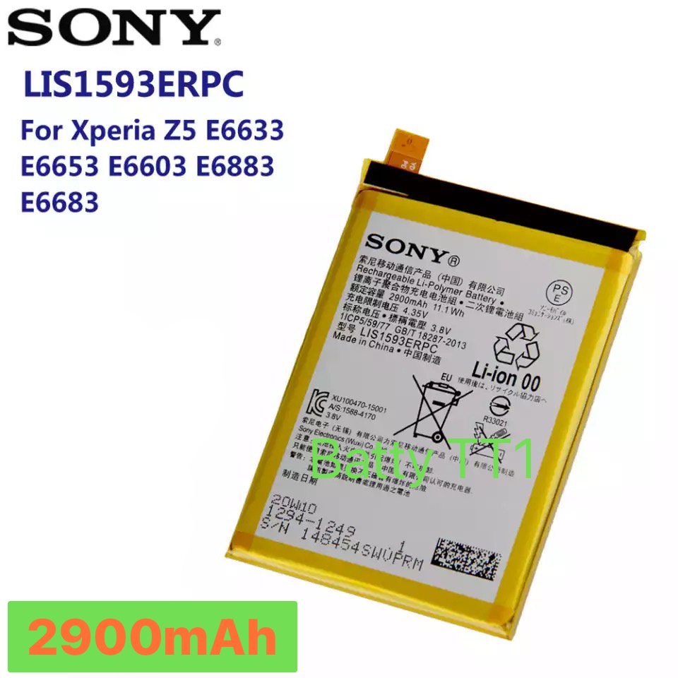 แบตเตอรี่-แท้-sony-xperia-z5-lis1593erpc-2900mah-ประกัน-3-เดือน