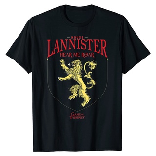 เสื้อยืดสีขาวเสื้อยืด พิมพ์ลาย Game of Thrones House Lannister Sigil สําหรับผู้ชายS-4XL