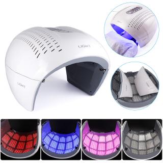 Round foldable 4 colors PDT led photon light therapy facial mask skin rejuvenation acne remover anti wrinkle beauty equi