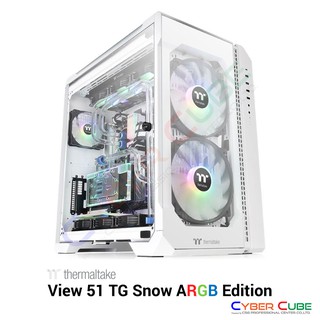 Thermaltake View 51 Tempered Glass Snow ARGB Edition Full Tower Chassis (เคส) Case