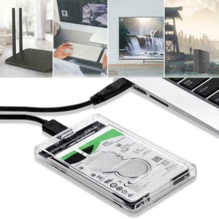ภาพขนาดย่อของภาพหน้าปกสินค้ากล่องใส่ HDD แบบใส Harddisk SSD 2.5 inch USB3.0 แรง Hard Drive Enclosure 2139U3 (ไม่รวม HDD) จากร้าน a3118949 บน Shopee