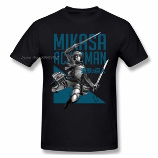 เสื้อแฟชั่นผญ sexy - ใหม่ 2022 เสื้อยืด fahsion บุรุษโจมตีไททัน Mikasa Ackerman เสื้อยืดเย็นผู้ชายเ