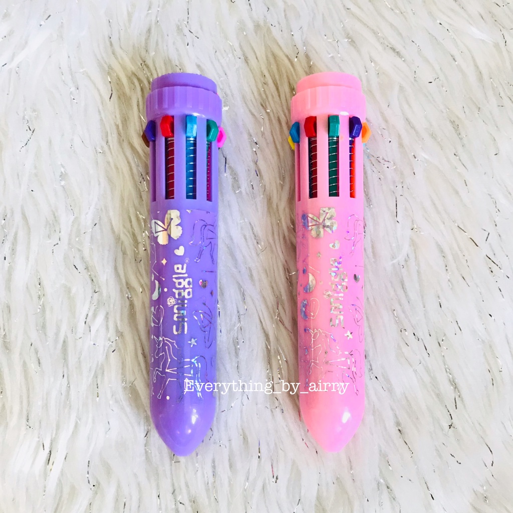 ปากกาจิ๋วสีรุ้ง-1-แท่ง-10-สี-smiggle-rainbow-pen-มีกลิ่นหอม