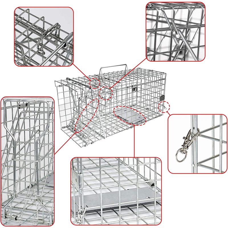 กรงดักแมว-ดักจับแมวจร-สามารถพับได้-จับแมวจรจัด-จับแมว-ดักจับแมว-ดักจับแมวจร-ไล่แมวแบบถาวร-แข็งแรง-งแมว-กับดัก