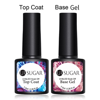 Ur SUGAR ยาทาเล็บเจล ยูวีเจล 7.5 มล. เคลือบสีเจล ไม่เช็ดเคลือบด้านบน ยาทาเล็บเจล ยาทาเล็บเจล เคลือบเงา
