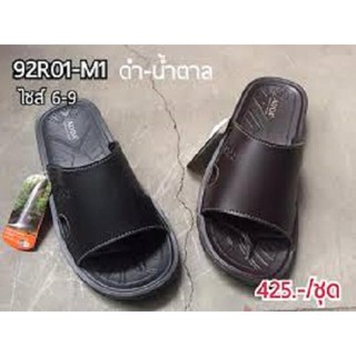 ADDA PVC รองเท้าแตะ รองเท้าลำลอง สำหรับผู้ชาย แบบสวม รุ่น 92R01 (ไซส์ 6-9)