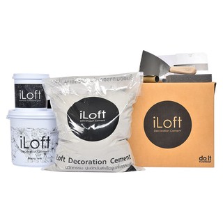สีซีเมนต์สร้างลาย ILOFT สีดำ #1 9 กก. iLoft นวัตกรรม ซีเมนต์ขัดมันสำเร็จรูปสไตล์ลอฟท์ “สูตรน้ำ” ไร้กลิ่นเหม็น ใช้ได้ทั้ง