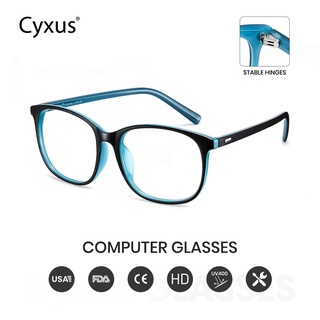 Cyxus แว่นตากรองแสงสีฟ้า กรอบคละสี สําหรับผู้หญิง และผู้ชาย 8121T54