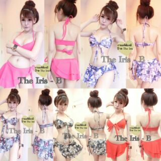 Swimsuit set มาใหม่คะผ้าlycra สีสวยงานดีสุดๆพร้อมส่งคะ