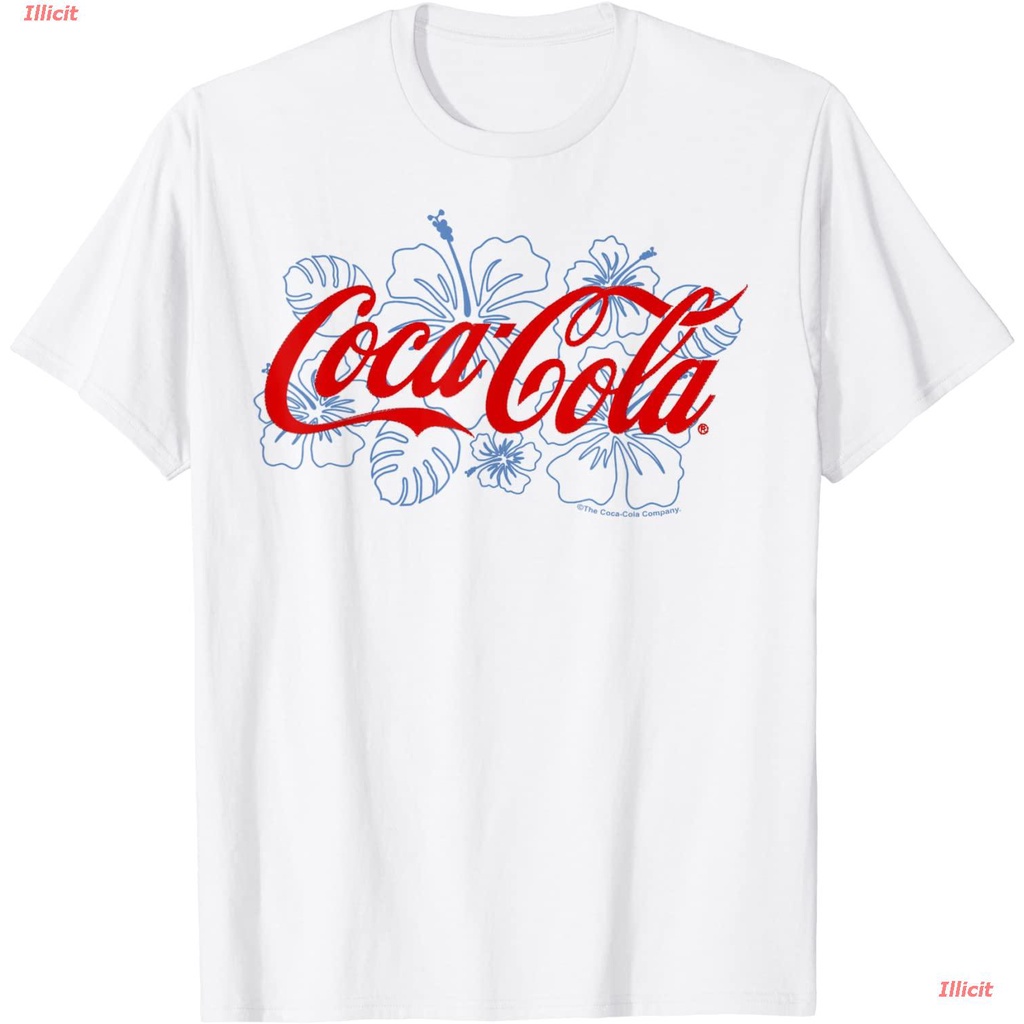 สินค้าขายดี-ใหม่-illicit-เสื้อยืดกีฬา-coca-cola-hawaiian-floral-logo-t-shirt-sports-t-shirt