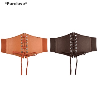 Purelove คอร์เซ็ท สายรัดเอว กระชับสัดส่วน กว้าง สําหรับผู้หญิง สายรัดเอวสูง ยืด คาดเอว