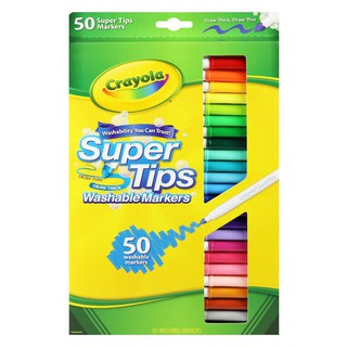 Artwork WASHABLE SUPER TIPS MARKERS CRAYOLA 50 COLORS Stationary equipment Home use งานศิลปะ สีเมจิกซุปเปอร์ทิปส์ ล้างออ