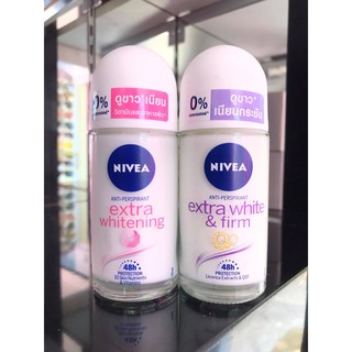 NIVEA (Extra Whitening / Extra white&firm) โรลออนระงับกลิ่นกาย 50ml.