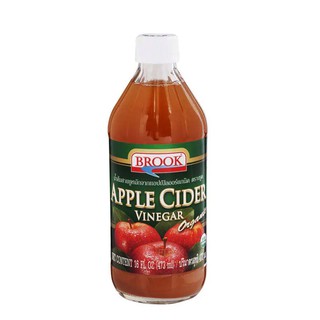 น้ำส้มสายชูหมักจากแอปเปิ้ลออร์แกนิค บรูค Brook Apple Cider Vinegar Organic 473ml