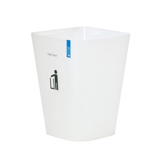 ถังขยะพลาสติกทรงสี่เหลี่ยม 5.5 ลิตร ขนาด 19.3x19.3x23.2 ซม. สีขาว SQUARE DUSTBIN 5.5 LITE WHITE