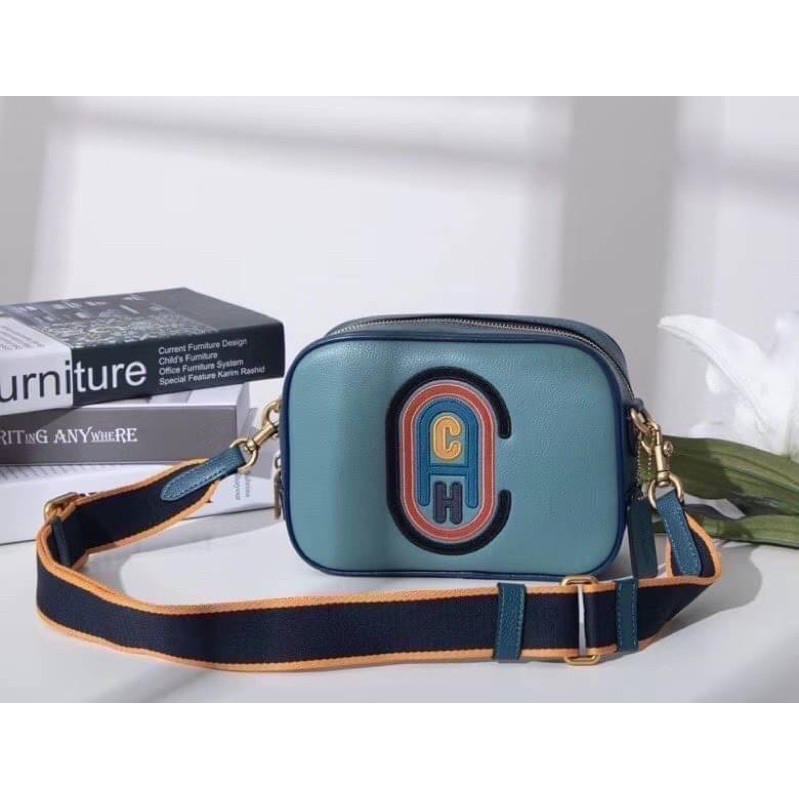 Coach Camera Bag In Colorblock With Coach Patch Shopee Thailand