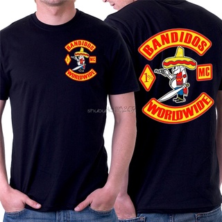 ใหม่ เสื้อยืด พิมพ์ลาย Bandidos motorcycle club สีดํา ไซซ์ bz5356 AAC37434