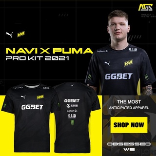 เสื้อกีฬาแขนสั้น ลายทีม Navi Natus Vincere x Puma สีดํา 2022