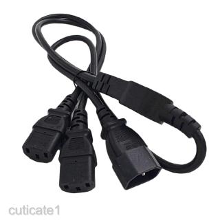 [CUTICATE1] 1m 110~250V 10A IEC 320 C14 to 2 C13 AC Power Extension Cord for PC PDU UPS