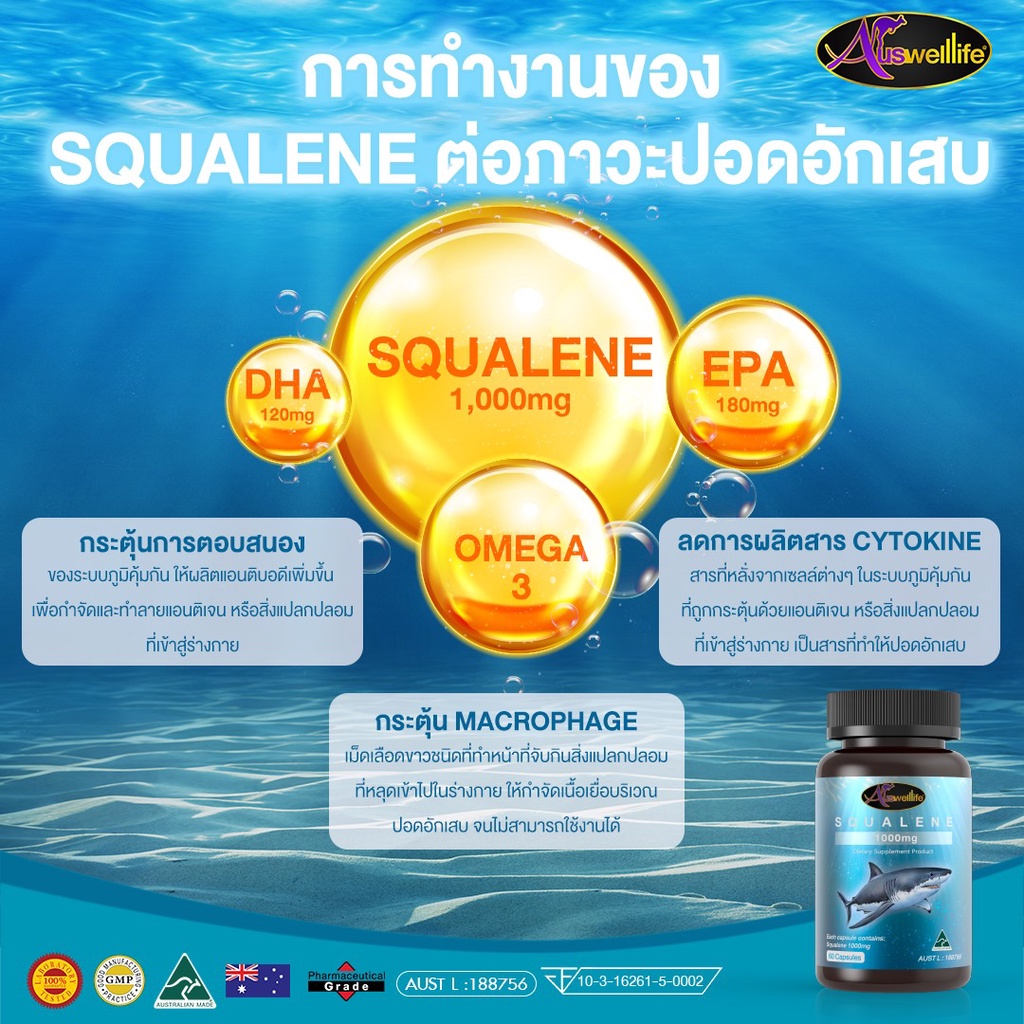 auswelllife-pure-squalene-tasmanian-1-000mg-น้ำมันตับปลาฉลาม-ช่วยเสริมสร้างเเละกระตุ้นระบบภูมิคุ้มกัน