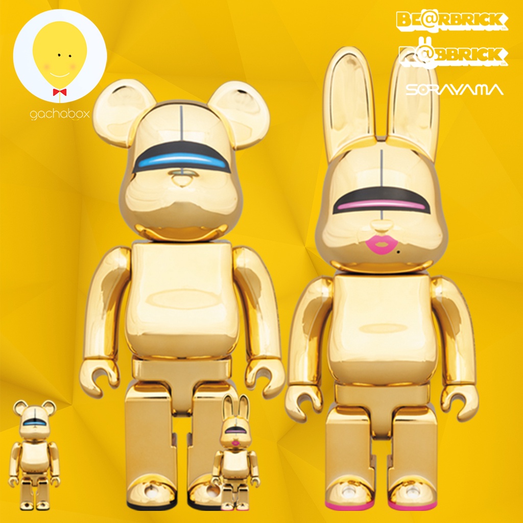 gachabox Bearbrick Rabbrick Sorayama Sexy Robot Gold version gachabox Bearbrick Rabbrick Sorayama Sexy Robot Gold version