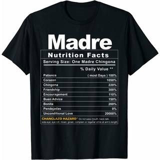 [COD]ขายดี เสื้อยืด พิมพ์ลาย Madre Nutrition Facts Fathers Day สีดํา S-6 DIkoml24BPdilc21