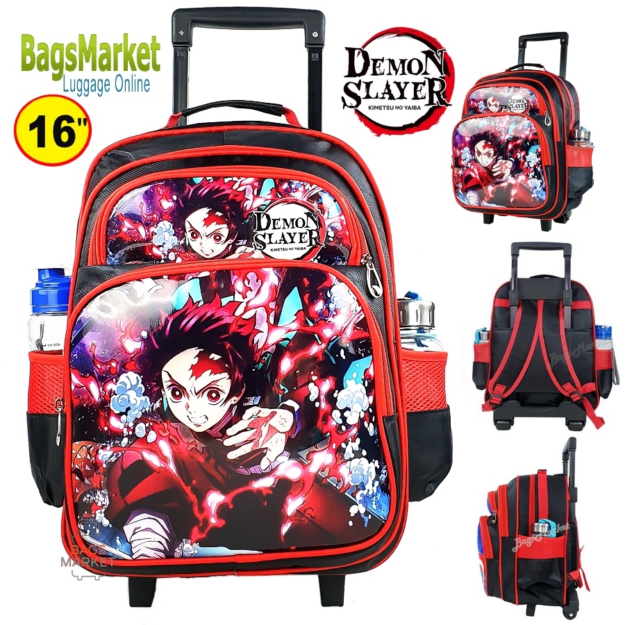 bagsmarket-kids-luggage-16-นิ้ว-ขนาดใหญ๋-กระเป๋านักเรียน-กระเป๋าล้อลาก-กระเป๋าเป้-สะพาย-ดาบพิฆาตอสูร-เด็กผู้ชาย