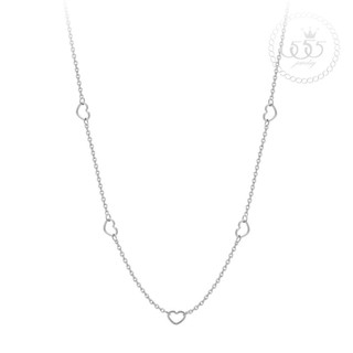 555jewelry สร้อยคอลายโซ่สลับข้อรูปหัวใจ ดีไซน์สวยหวาน รุ่น MNC-N017 - สร้อยสแตนเลส สร้อยคอผู้หญิง (P12)