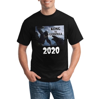 เสื้อยืดผ้าฝ้าย พิมพ์ลาย King Kong Vs Godzilla หลายสี สําหรับผู้ชาย 2020S-5XL