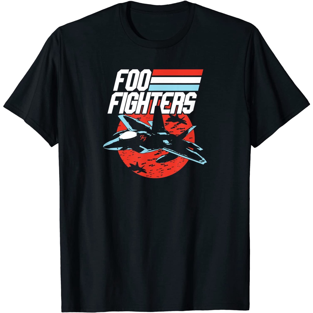 เสื้อยืดโอเวอร์ไซส์เสื้อยืด-พิมพ์ลาย-foo-fighters-fighter-jets-3xl