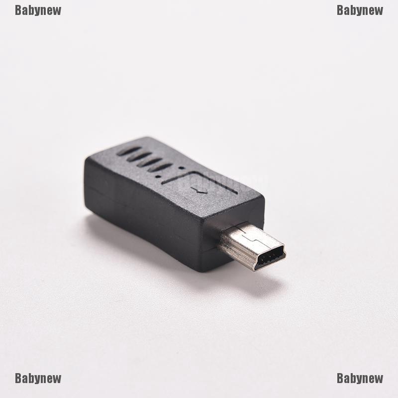 Babynew อะแดปเตอร์ชาร์จ Mini USB ตัวผู้ เป็น Micro USB ตัวเมีย