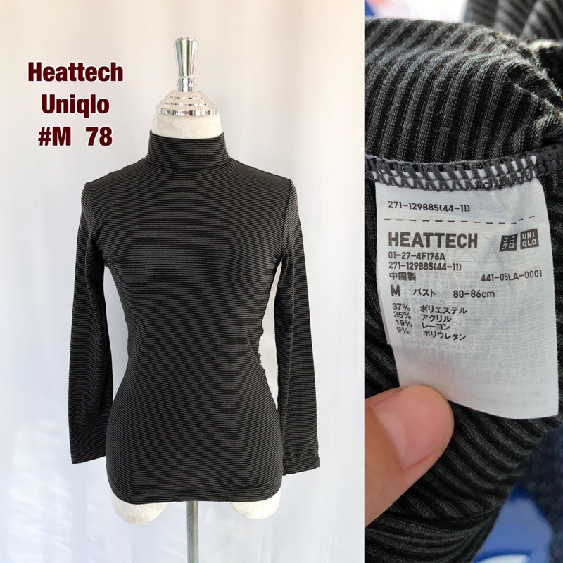 เสื้อคอเต่า-heattech-uniqlo-m-เสื้อคอเต่าฮีทเทคลายทาง