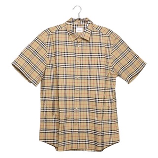 เสื้อเชิ้ตแขนสั้นลายตาราง แบรนด์ Burberry Shirt รุ่น Check Short-Sleeve Shirt Size XL