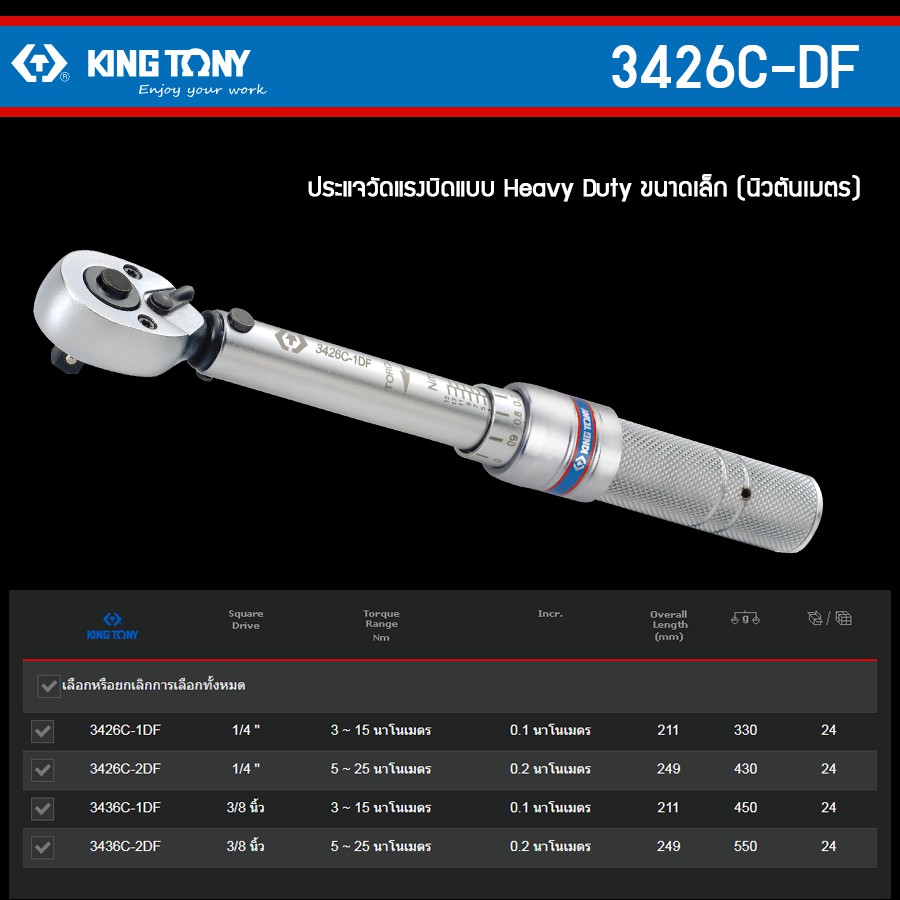 kingtony-ประแจปอนด์-ด้ามขันปอนด์-ประแจวัดทอร์ค-1-4-และ-3-8-torque-wrench-ยี่ห้อ-คิงโทนี่