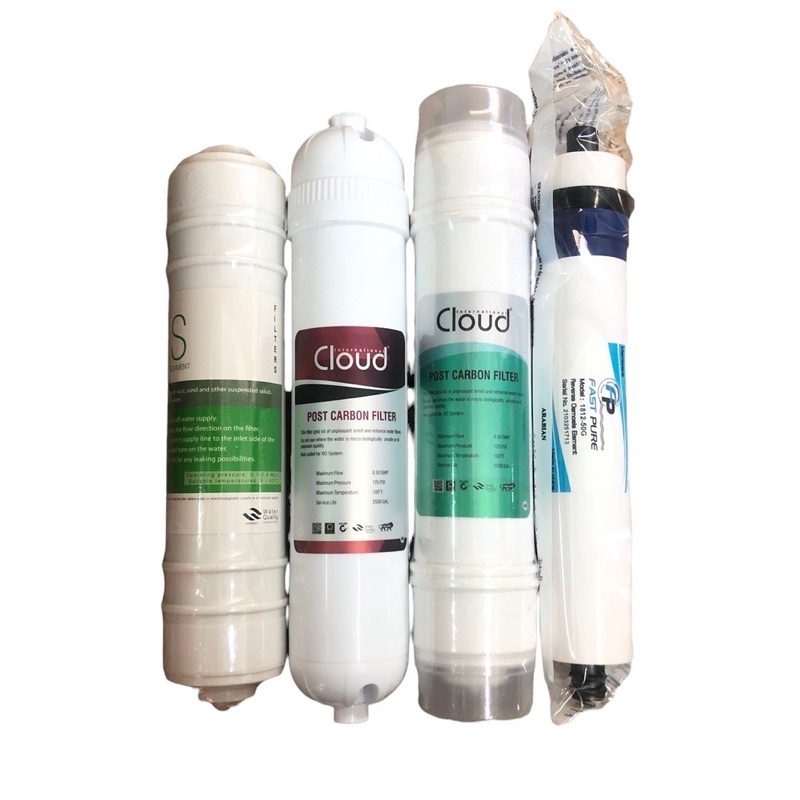 ชุดไส้กรองน้ำ แคปซูล Inline 4 ขั้นตอน RO (post pp+post carbon 12